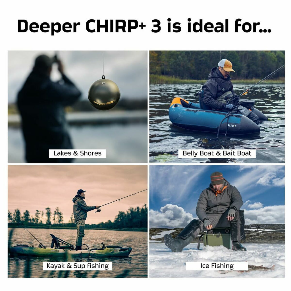 Deeper CHIRP+ 3 (DP6H13S10) – Das fortschrittlichste kabellose 3D-Sonar für anspruchsvolle Angler