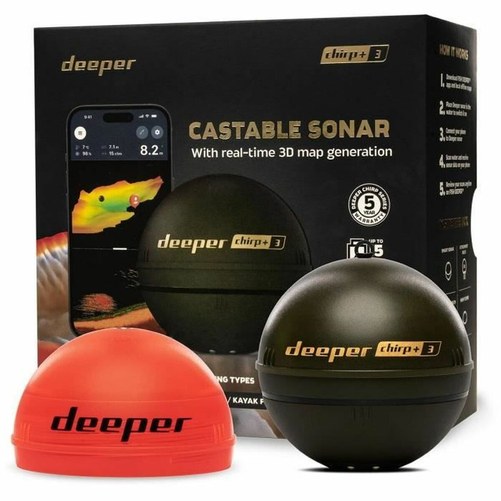 Deeper CHIRP+ 3 (DP6H13S10) – Das fortschrittlichste kabellose 3D-Sonar für anspruchsvolle Angler